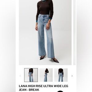 Lana High Rise Ultra Wide Leg Jeans - Light Blue